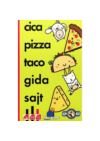 Kép 1/4 - Cica, pizza, taco, gida, sajt, kártyajáték