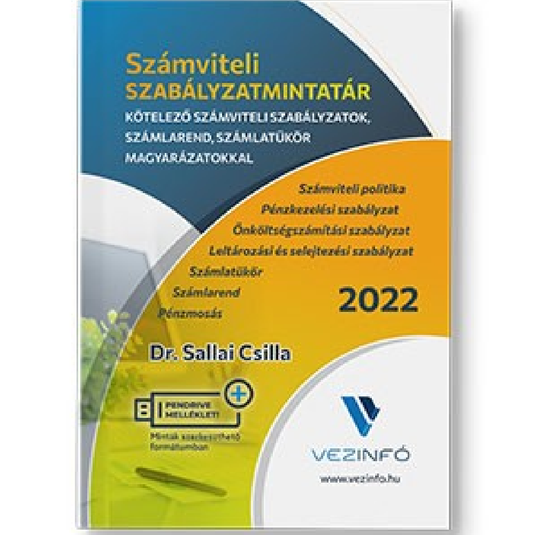 Számviteli szabályzatmintatár könyv