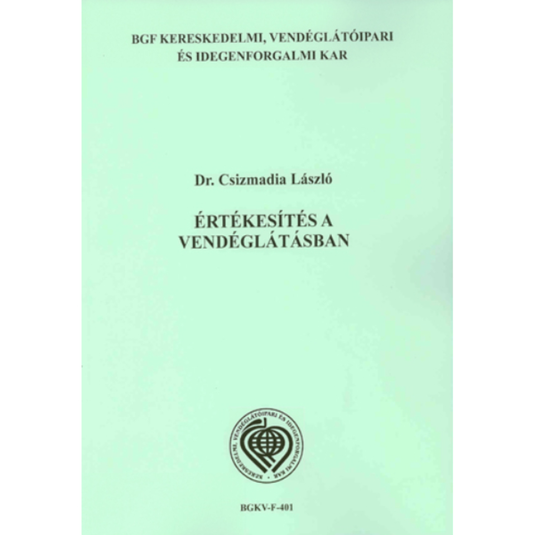 Értékesítés a vendéglátásban jegyzet