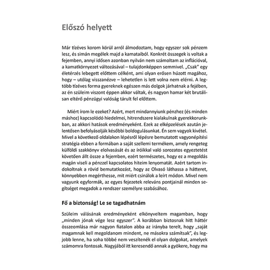 Osztékból szabadon-Előszó 1 oldal