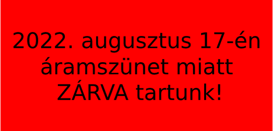 Áramszünet miatt augusztus 17-én zárva a Saldo Könyvesbolt!